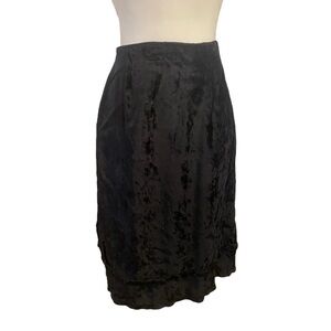 Funky People Womens Vintage Velvet Black Goth Skirt